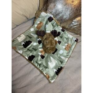 Baby Essentials Plush Moose Lovey Security Blanket – Soft Woodland Baby Toy